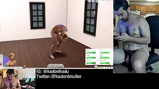 Nudist Uncut Hippie Plays The Sims 4 and CUM