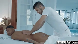 Interracial gay sex massage with happy ending