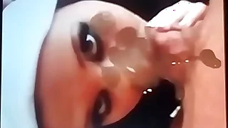 My Hot Sperm on her Sexy Slutty Horny Nasty Face - Hot Cum Tribute