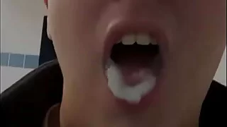 Swallowing cum from strangers