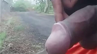 Indian cock pissing outdoor
